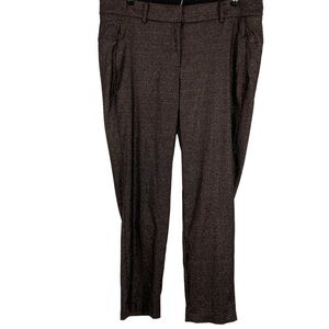 Lane Bryant Size 18 Womens Ankle Pants Slim Leg Stretch Bronze Metallic Gold